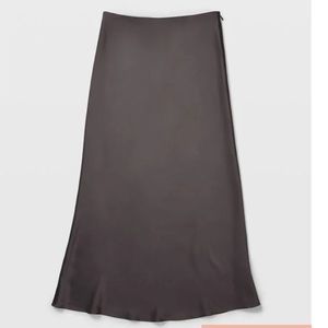 Club Monaco Charcoal Silk Skirt